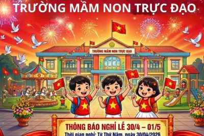 Thông báo lịch nghỉ lễ 30/4 và 01/5/2026